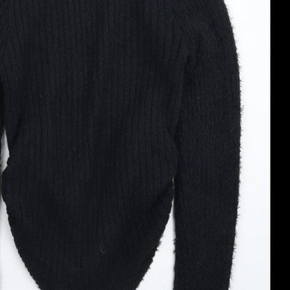 Brand and care label for rue21 women’s black knit jumper, size S