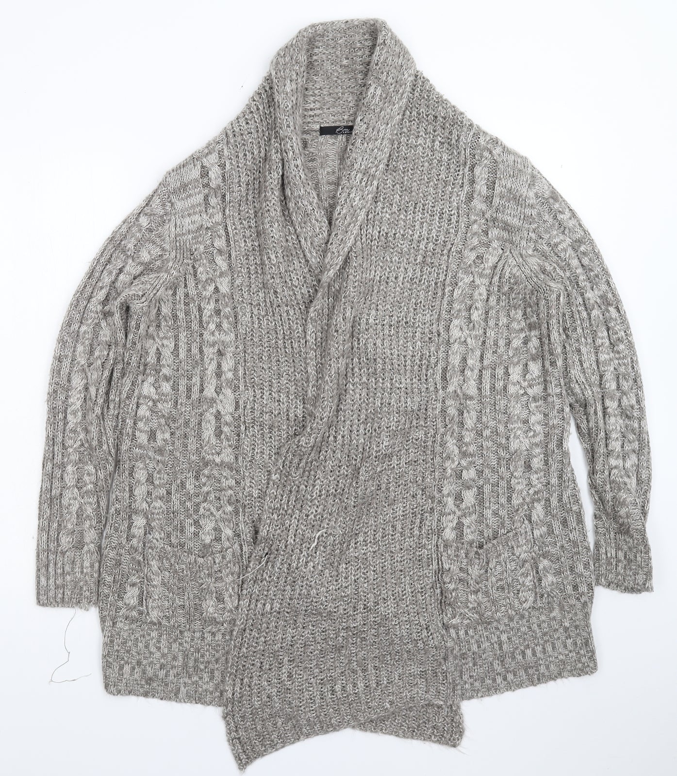Womens UK Size M BM Grey Cardigan Jumper