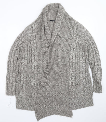 Womens UK Size M BM Grey Cardigan Jumper