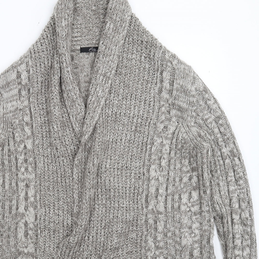 Womens UK Size M BM Grey Cardigan Jumper