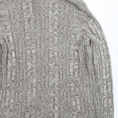 Womens UK Size M BM Grey Cardigan Jumper