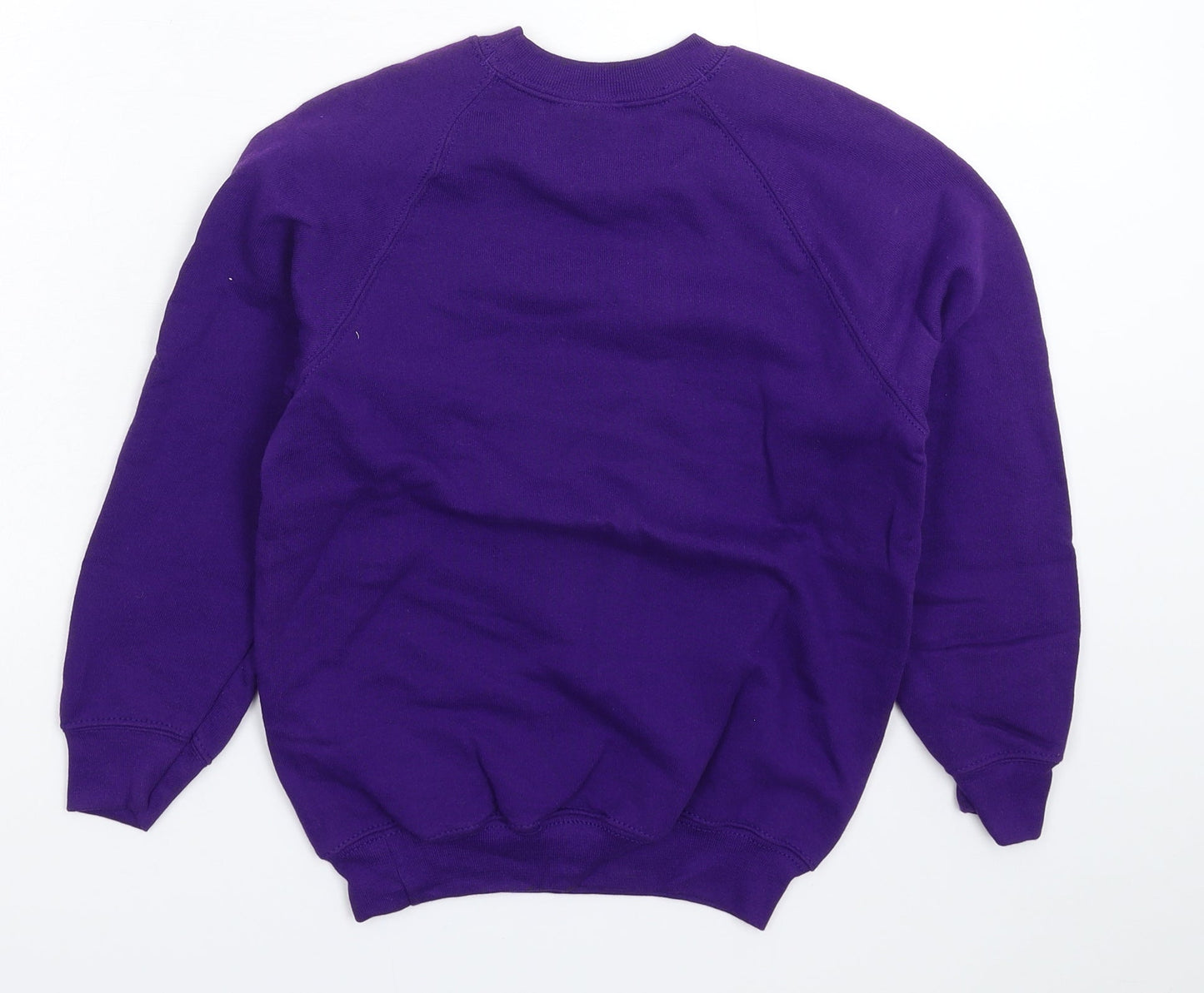 Fruit of the Loom Boys Purple   Pullover Sweatshirt Size 7-8 Years
