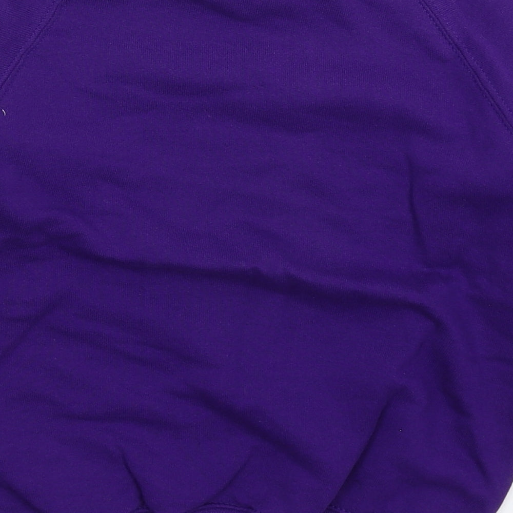Fruit of the Loom Boys Purple   Pullover Sweatshirt Size 7-8 Years