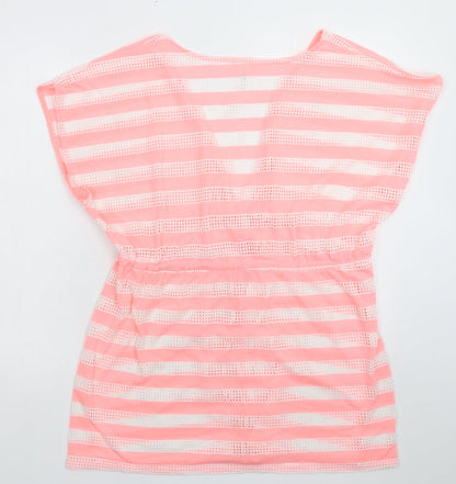 Ocean Club Womens Pink Striped  Cardigan Jumper Size 16