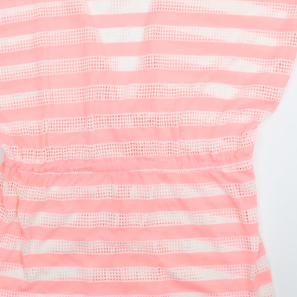 Ocean Club Womens Pink Striped  Cardigan Jumper Size 16