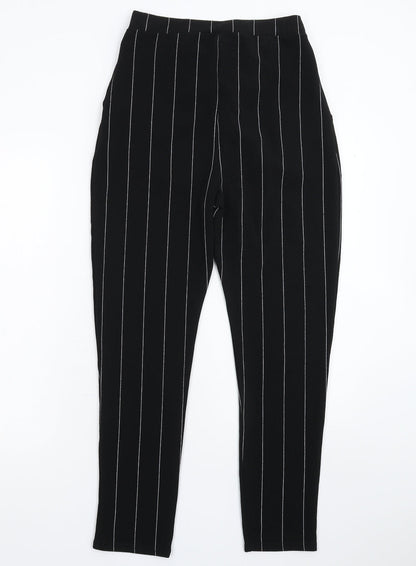 Cameo Womens Black Striped  Trousers  Size 10 L27 in