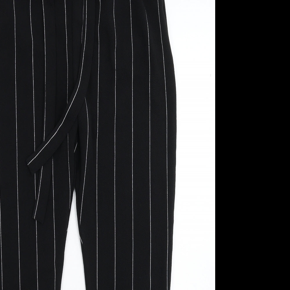 Cameo Womens Black Striped  Trousers  Size 10 L27 in