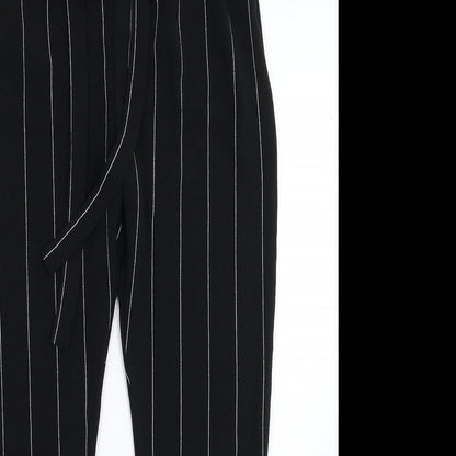 Cameo Womens Black Striped  Trousers  Size 10 L27 in