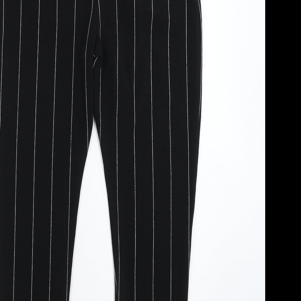 Cameo Womens Black Striped  Trousers  Size 10 L27 in