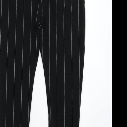 Cameo Womens Black Striped  Trousers  Size 10 L27 in