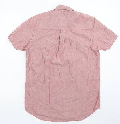 Mens UK Size S Topman Pink  Button-Up Short Sleeve Casual Shirt