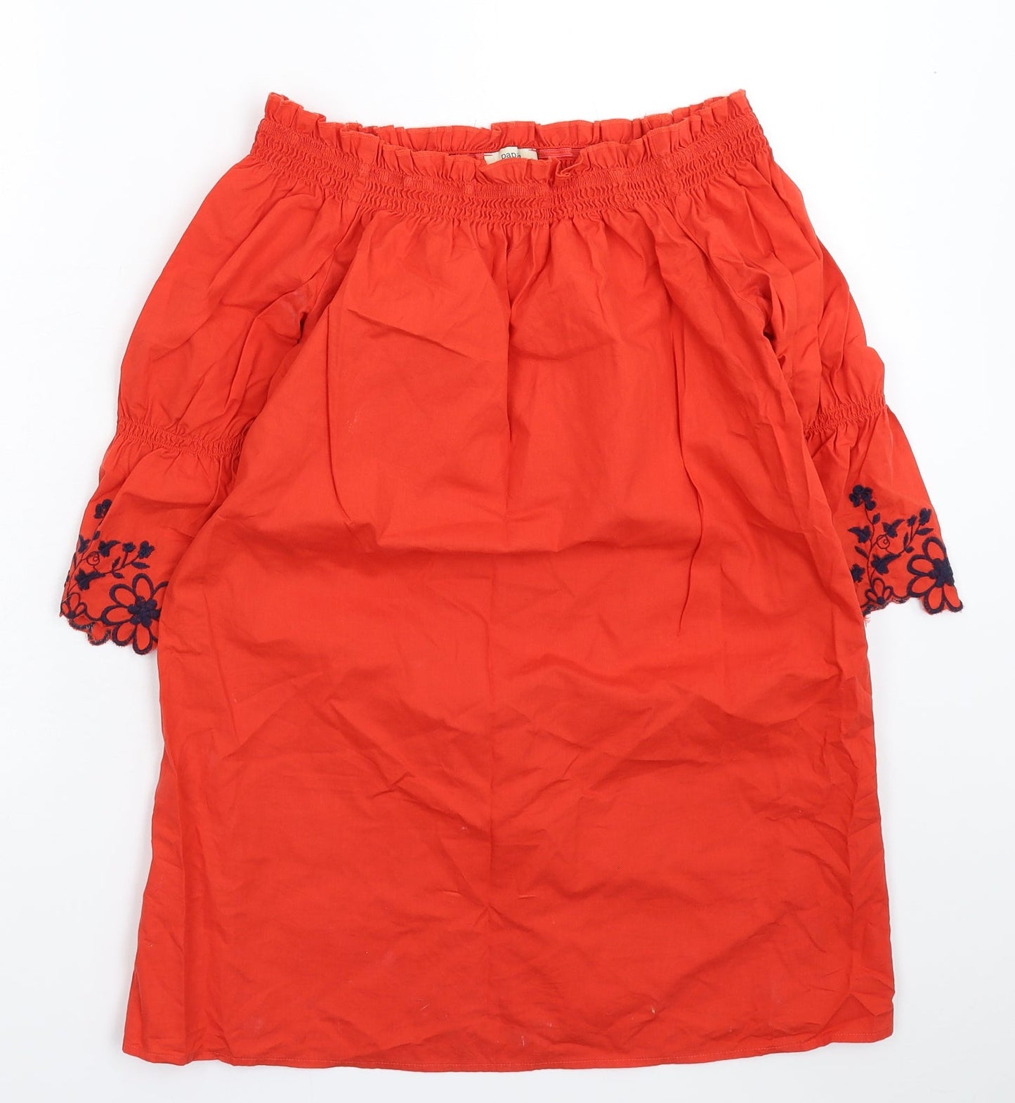 Womens UK Size 8 Papaya Red Basic Blouse