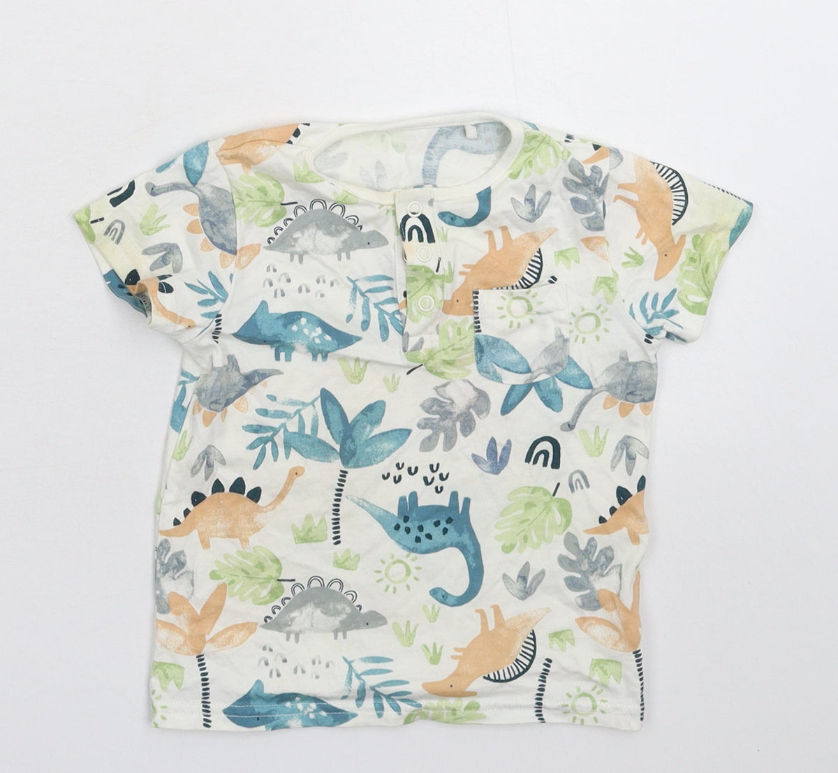 Additional front view of Tu Baby White Basic T-Shirt, size 18-24, Months