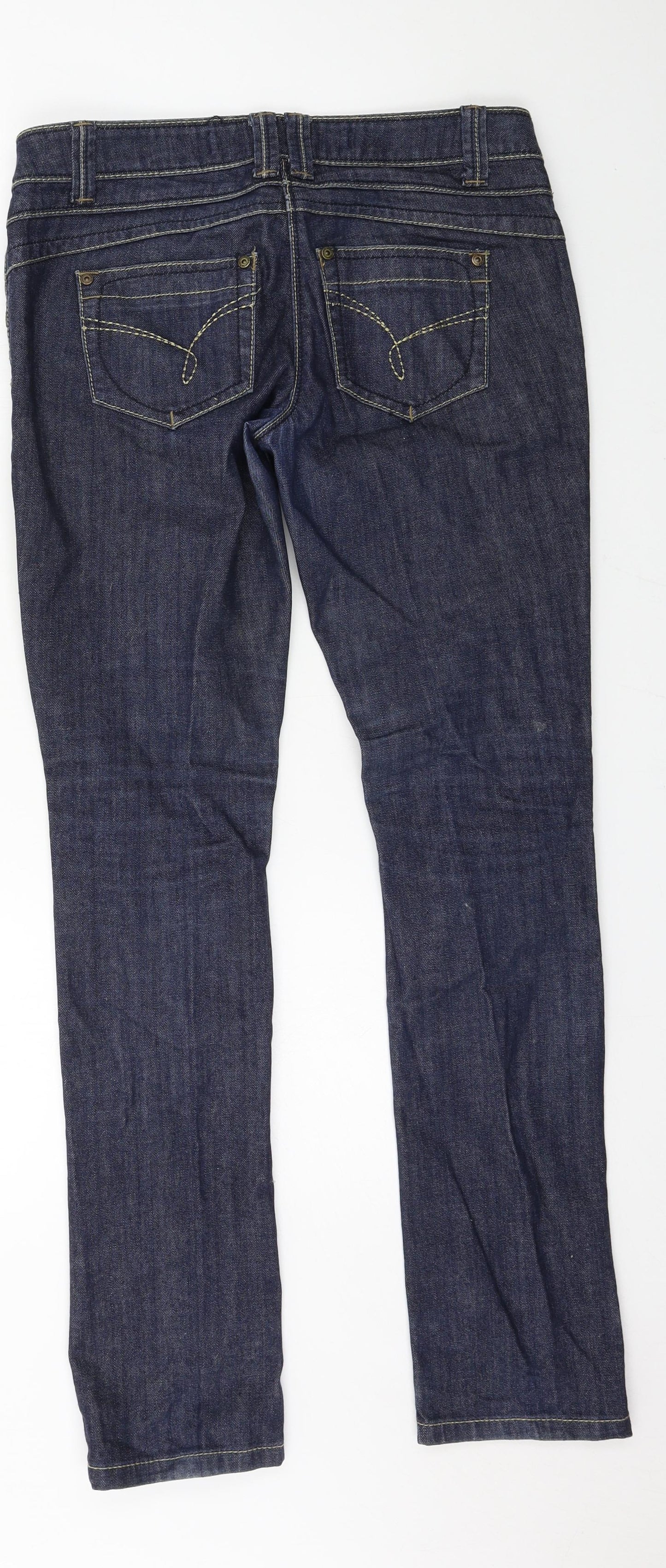 Denim 365 Womens Blue  Denim Straight Jeans Size 8 L31 in