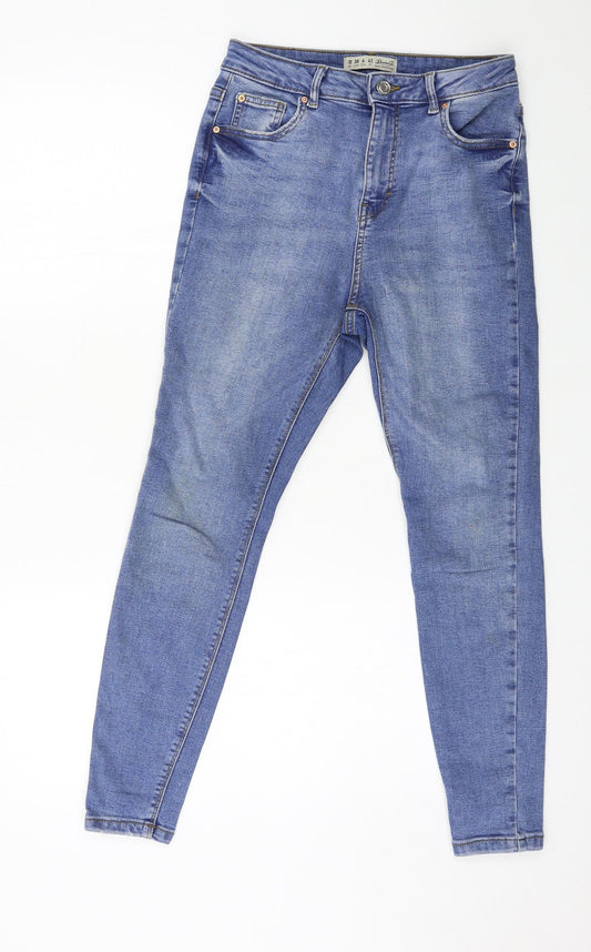 Denim & Co. Womens Blue  Denim Skinny Jeans Size 10 L25 in