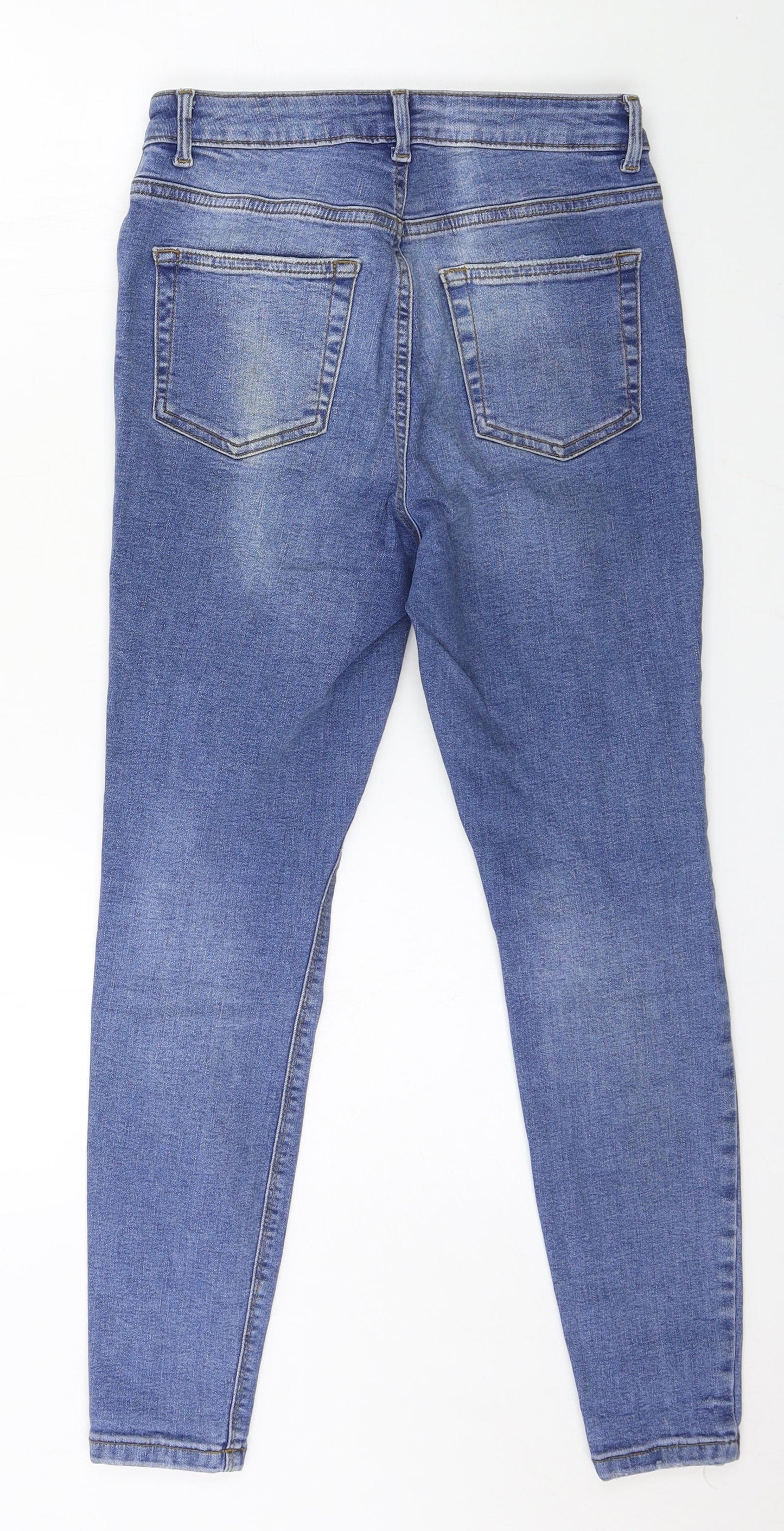 Denim & Co. Womens Blue  Denim Skinny Jeans Size 10 L25 in