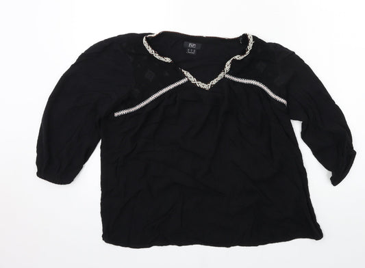 F&F Womens Black   Basic Blouse Size 10