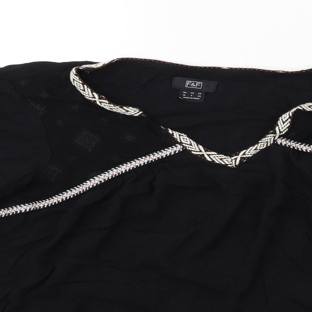 F&F Womens Black   Basic Blouse Size 10