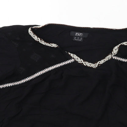 F&F Womens Black   Basic Blouse Size 10