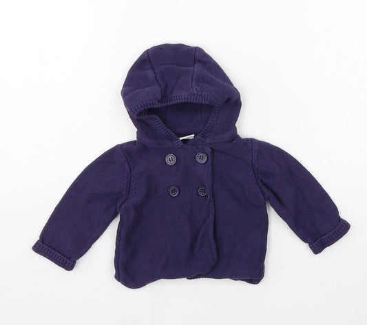 Mini Club Boys Blue  Knit Cardigan Jumper Size 3-6 Months