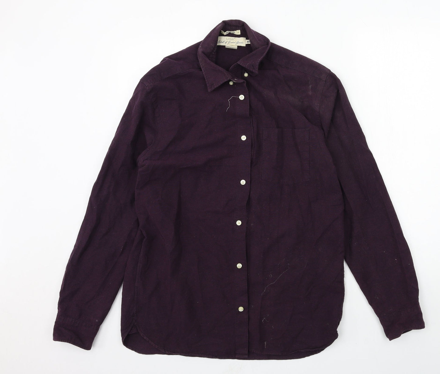 Mens UK Size M H&M Purple  Button-Up Long Sleeve Casual Shirt