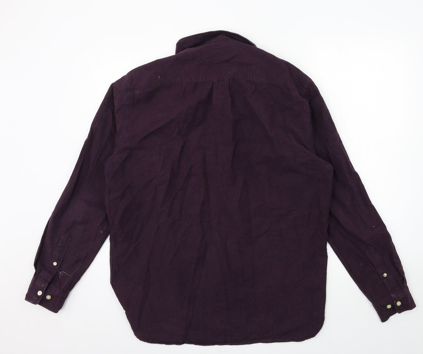 Mens UK Size M H&M Purple  Button-Up Long Sleeve Casual Shirt