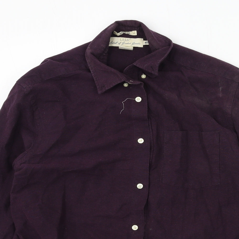 Mens UK Size M H&M Purple  Button-Up Long Sleeve Casual Shirt