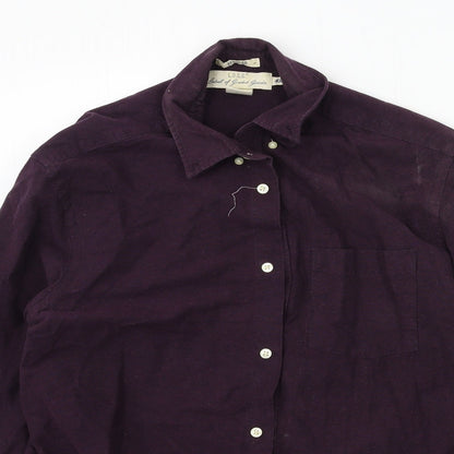 Mens UK Size M H&M Purple  Button-Up Long Sleeve Casual Shirt
