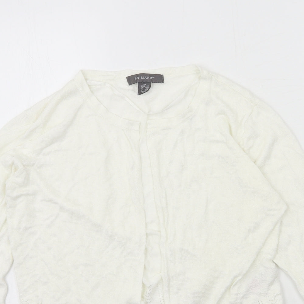 Primark Womens Ivory  Knit Cardigan Jumper Size 6
