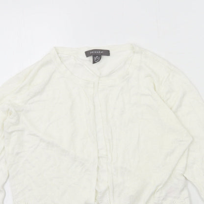 Primark Womens Ivory  Knit Cardigan Jumper Size 6