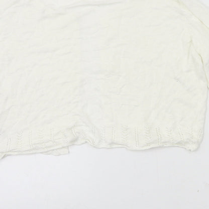 Primark Womens Ivory  Knit Cardigan Jumper Size 6