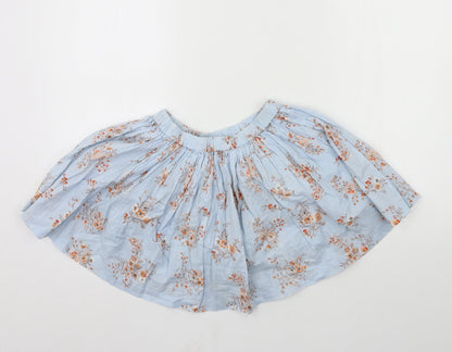 NEXT Girls Blue Floral  Flare Skirt Size 9 Years