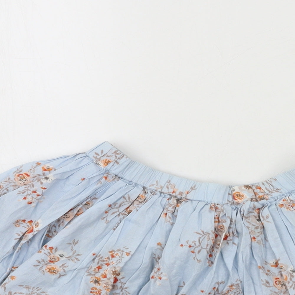 NEXT Girls Blue Floral  Flare Skirt Size 9 Years
