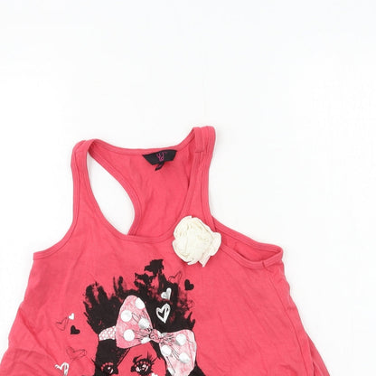 Young Dimension Girls Pink   Tank Dress  Size 10-11 Years  - Vintage Angel