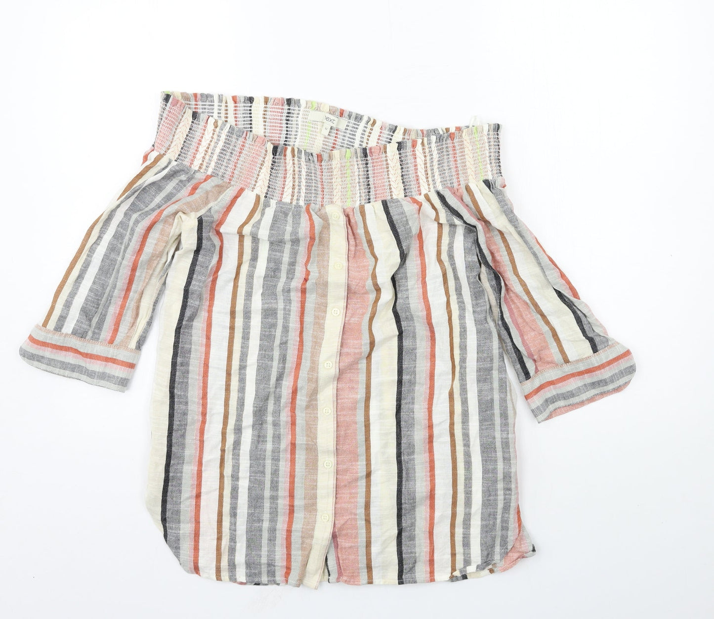 Womens UK Size 12 NEXT Multicoloured Basic Blouse