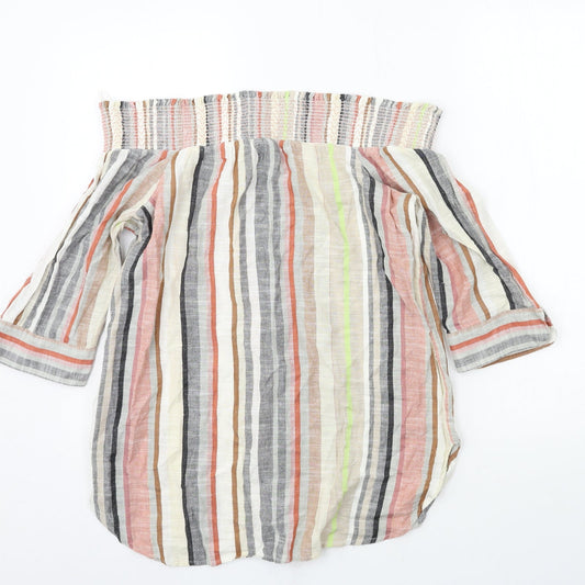 Womens UK Size 12 NEXT Multicoloured Basic Blouse