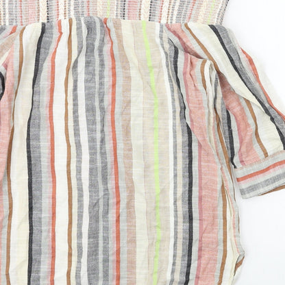 Womens UK Size 12 NEXT Multicoloured Basic Blouse
