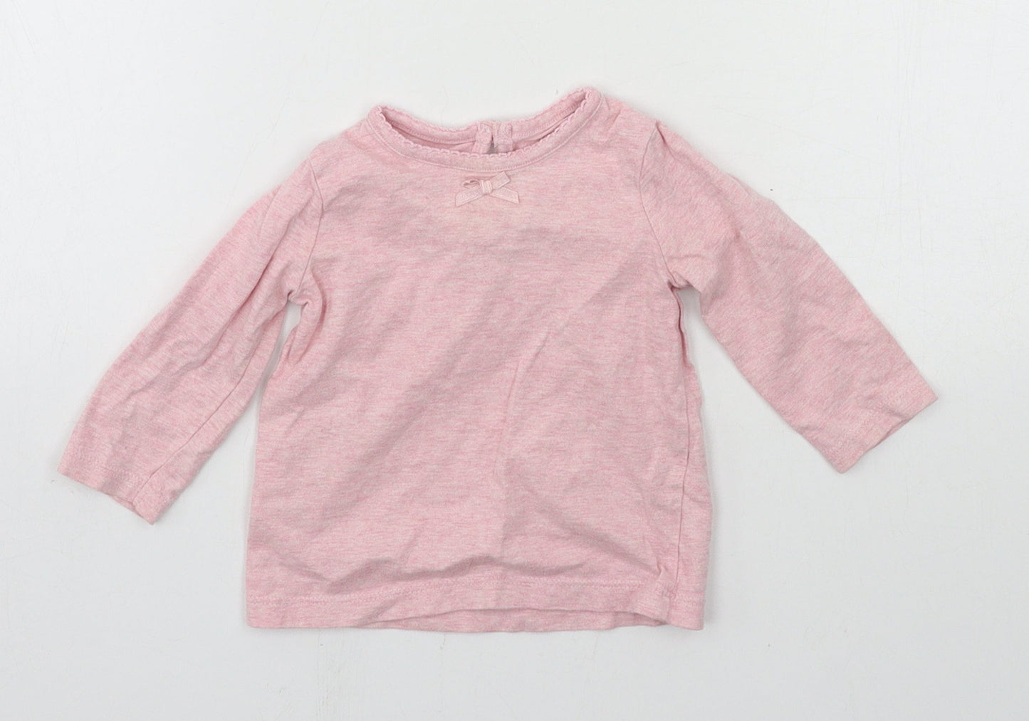 George Girls Pink  Jacquard Basic T-Shirt Size 3-6 Months