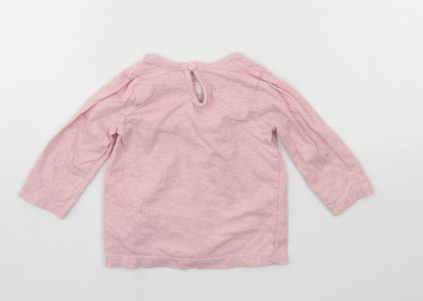 George Girls Pink  Jacquard Basic T-Shirt Size 3-6 Months