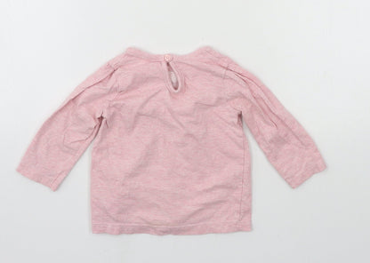 George Girls Pink  Jacquard Basic T-Shirt Size 3-6 Months