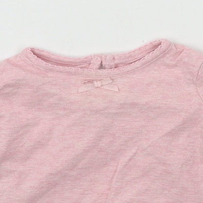 George Girls Pink  Jacquard Basic T-Shirt Size 3-6 Months