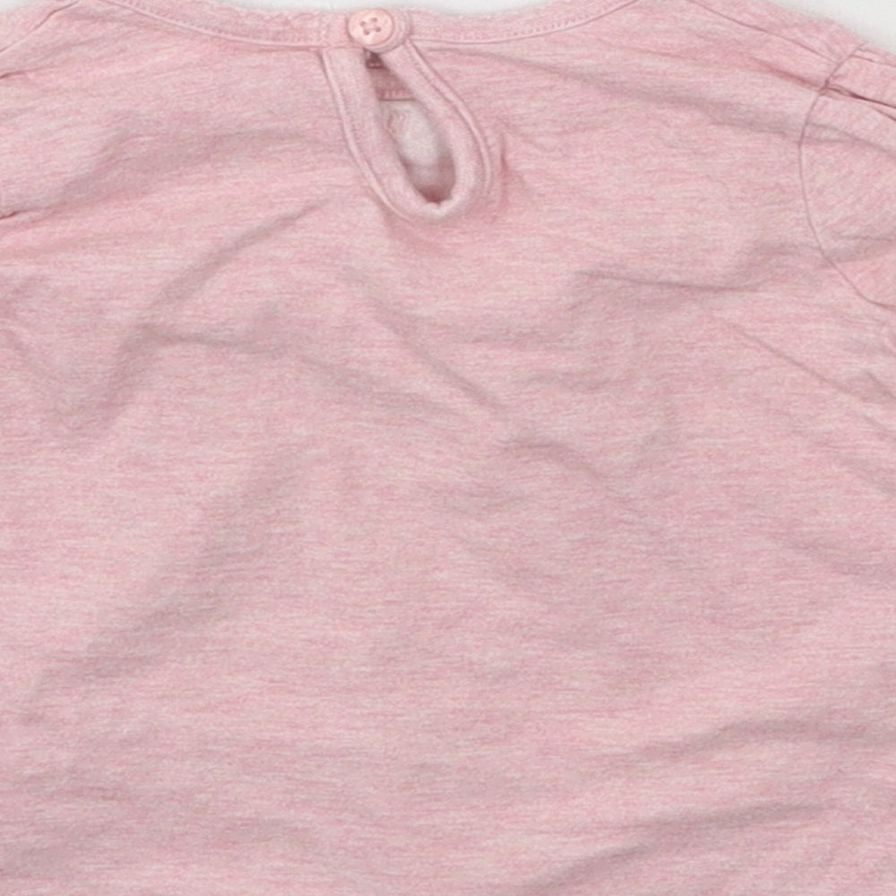 George Girls Pink  Jacquard Basic T-Shirt Size 3-6 Months