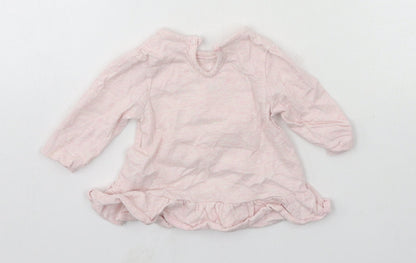 George Girls Pink  Jersey Basic T-Shirt Size Newborn  - Polar bear