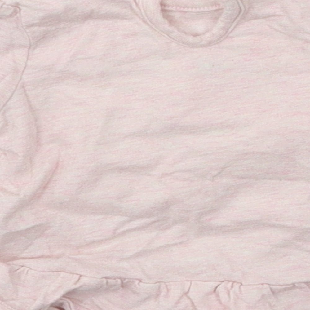 George Girls Pink  Jersey Basic T-Shirt Size Newborn  - Polar bear