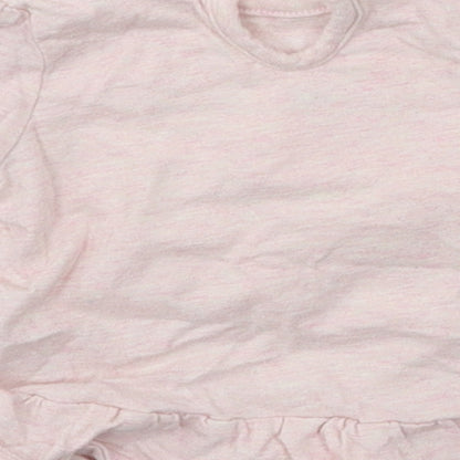 George Girls Pink  Jersey Basic T-Shirt Size Newborn  - Polar bear