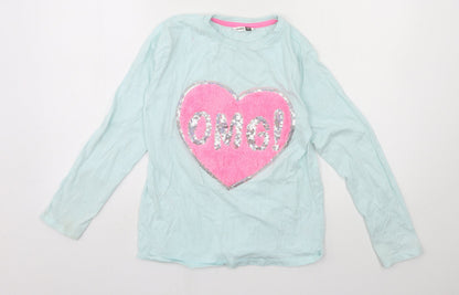 PEP & CO Girls Blue  Jersey Basic T-Shirt Size 10-11 Years  - OMG