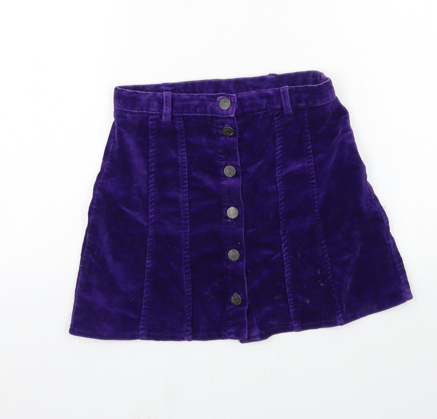 The Trader Jeans Company Girls Purple  Velour A-Line Skirt Size 11 Years