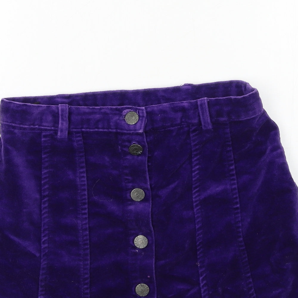The Trader Jeans Company Girls Purple  Velour A-Line Skirt Size 11 Years