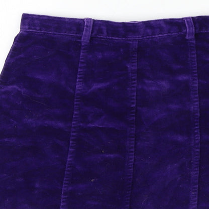 The Trader Jeans Company Girls Purple  Velour A-Line Skirt Size 11 Years