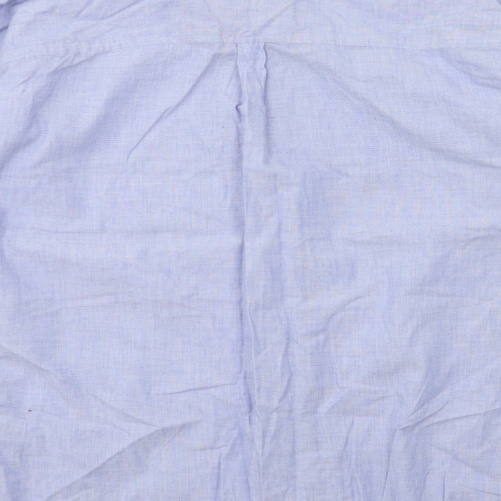 Womens UK Size 8 NEXT Blue Basic Button-Up